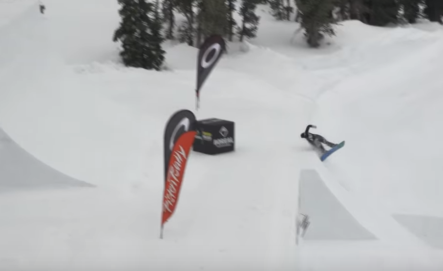 Snowboarder Crash Mammoth Superpark
