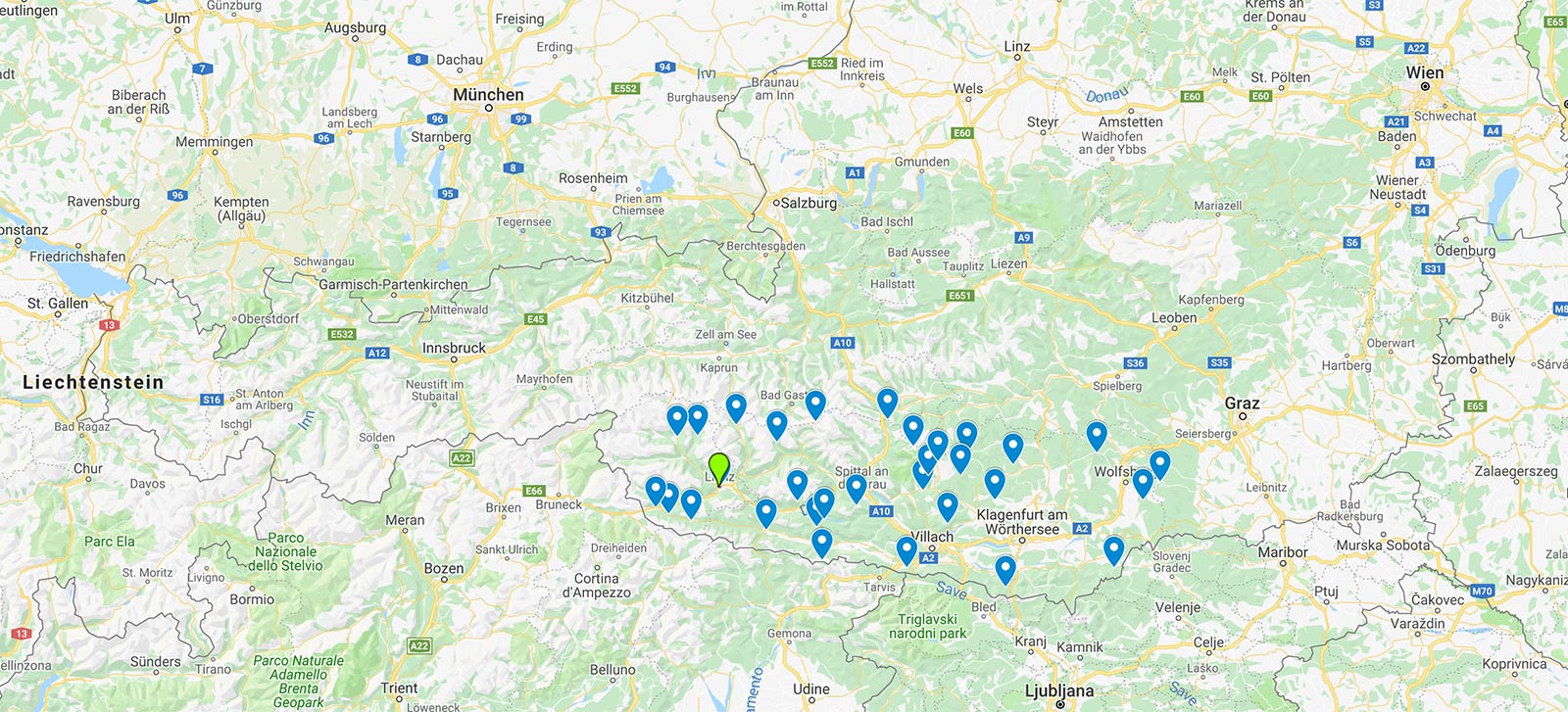 Übersicht: Die Gebiete des TopSkiPass - Kärnten & Osttirol 2019/2020