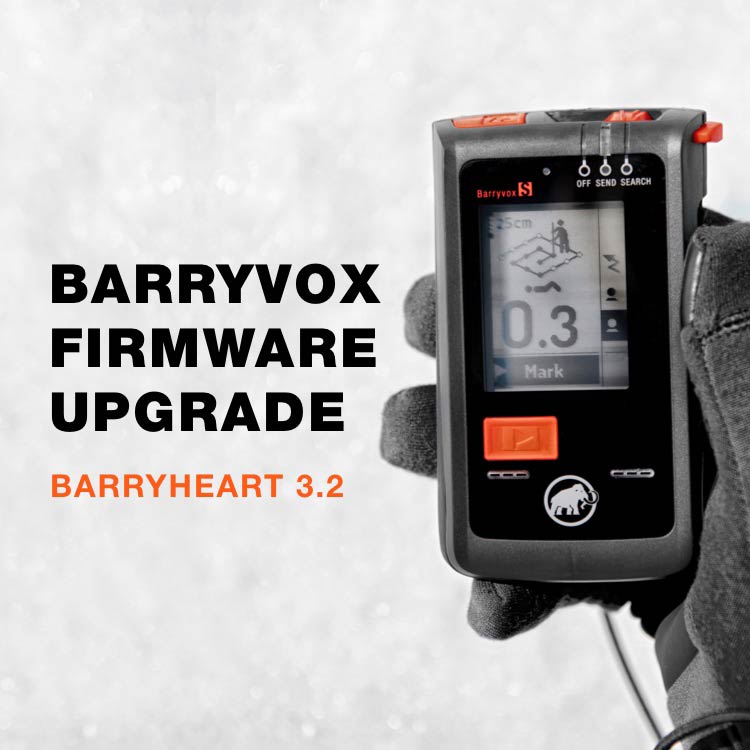 Wenn ihr ein Barryvox LVS-Gerät von Mammut besitzt, solltet ihr die aktuelle Firmware in der Version 3.2 aufspielen!