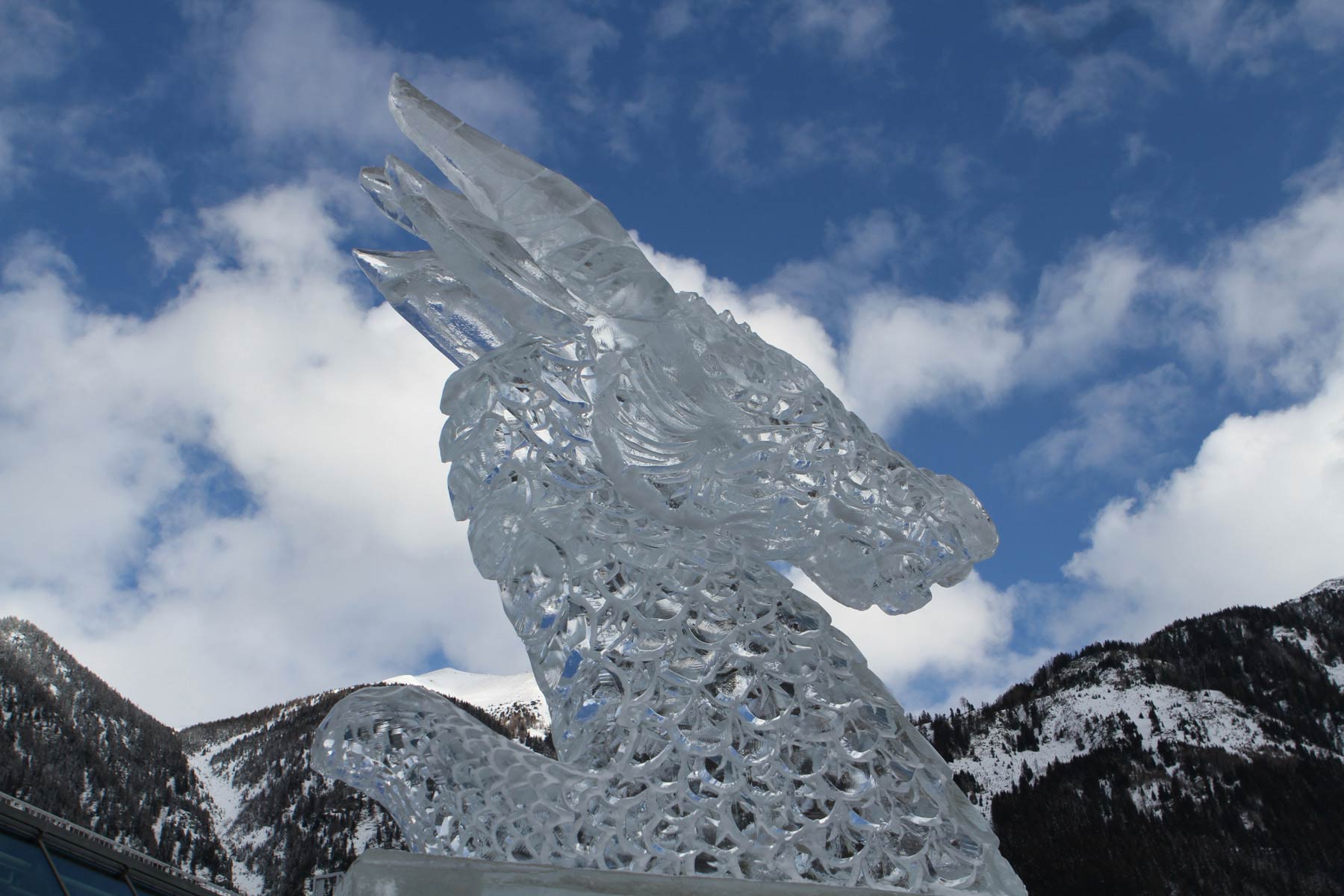 Eine der geschnitzten Eisskulpturen aus dem letzten Jahr - Foto: Josef Gruber