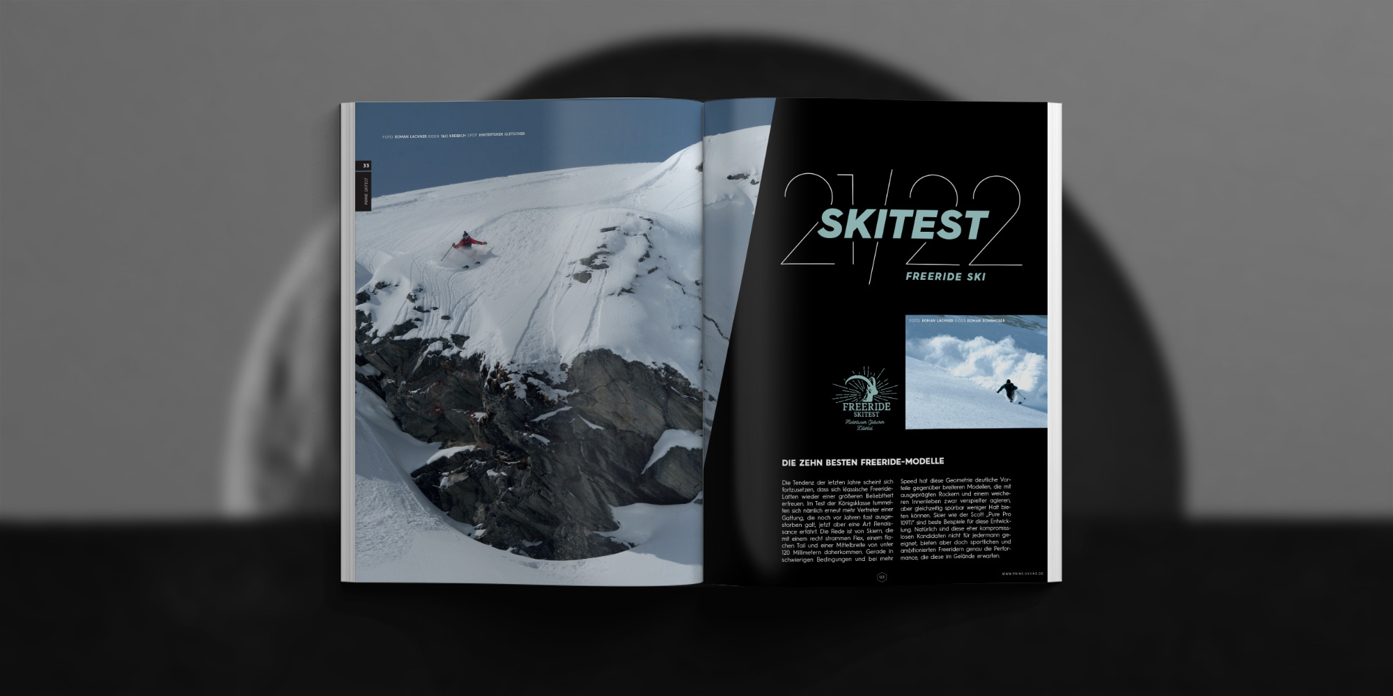 PRIME Skiing #33 - Artikel Highlights: Skitest 21/22 - Die 10 besten Freeride-Modelle