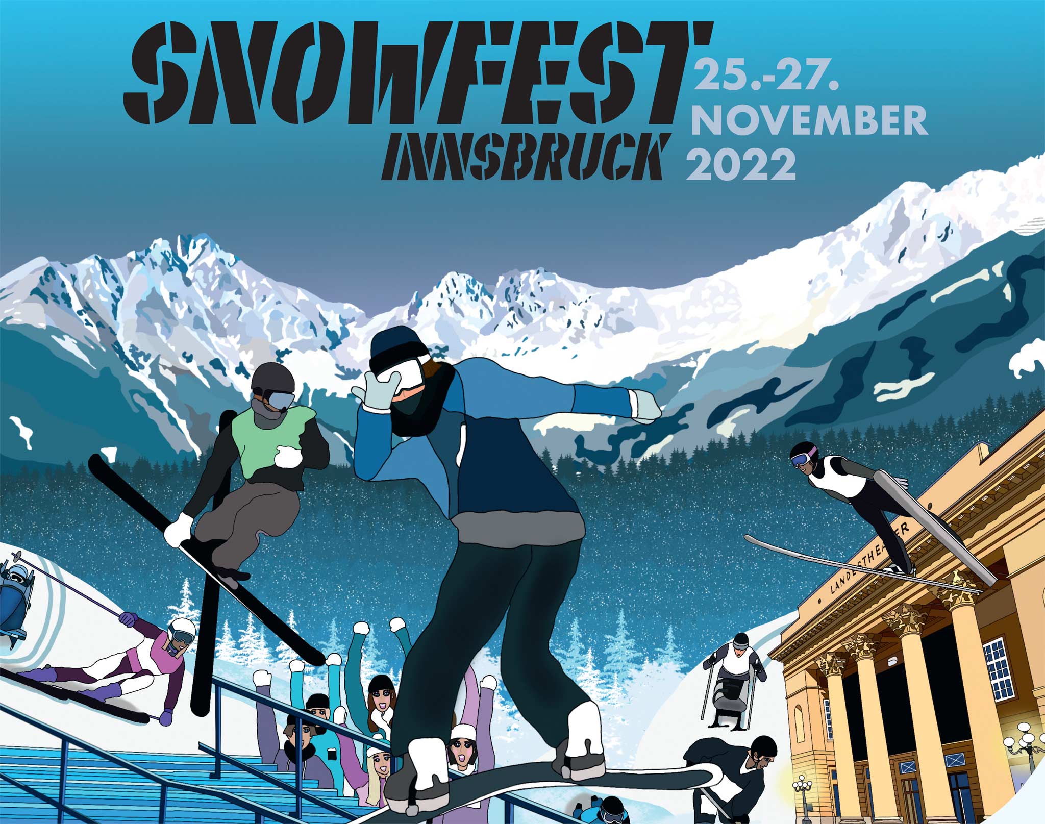 Snowfest 2022: Freeski City Rail Jam in Innsbruck